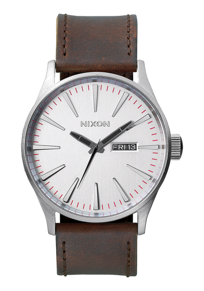 Sentry Leather - Silver / Brown