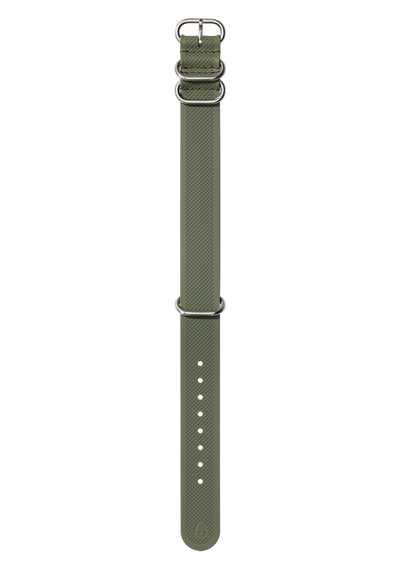 20mm FKM Rubber One Piece Band - Olive