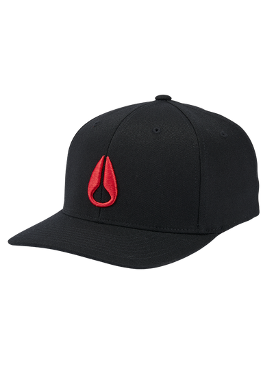 Deep Down Flexfit Athletic Fit Hat - Black / Red
